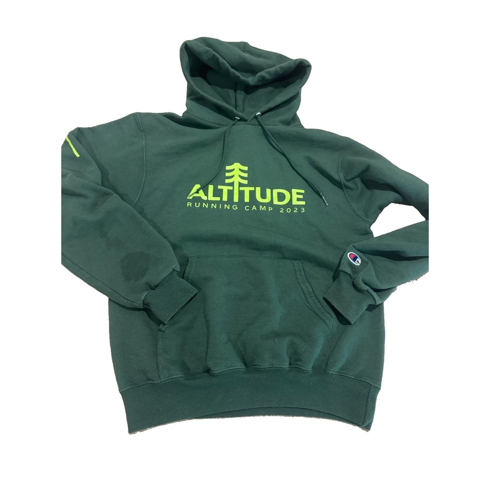 Champion Altitude Running Camp 2023 Hoodie Small Truckee Tahoe Green